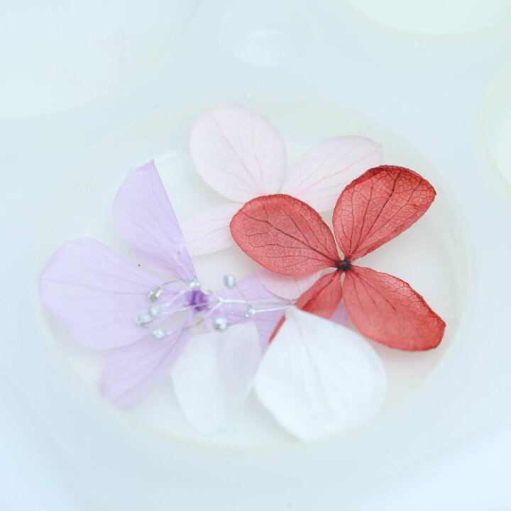 楽天市場】【ハンドメイド 花材】あじさい 小分け 4色セット 少量 