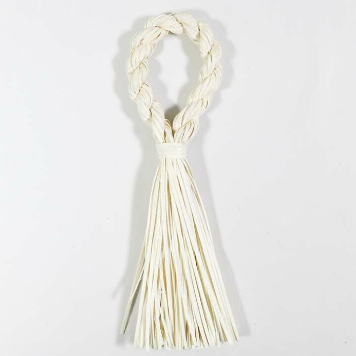楽天市場 しめ縄 リース ラタン飾り タッセル ホワイト 白 W9cm L30cm 正月飾り 玉飾り 土台 ベース カラー草 ハンドメイド 材料 お正月 飾り アレンジ クラフト おしゃれ モダン Flower Parts Shop
