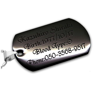 lbNX y_g IWi  XeX hbO^O Stainless Dog Tag ubN^Cv IDv[g jp TCY\ y  v[g MtgbsOΉ