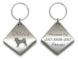 【楽天1位】 愛犬用のペットアクセサリー ダイヤタイプのステンレス迷子札 名入れ 刻印プレート ステンレス鏡面 小型犬 用 ギフトラッピング送料無料 迷子札 犬 プレート ペット 迷子札