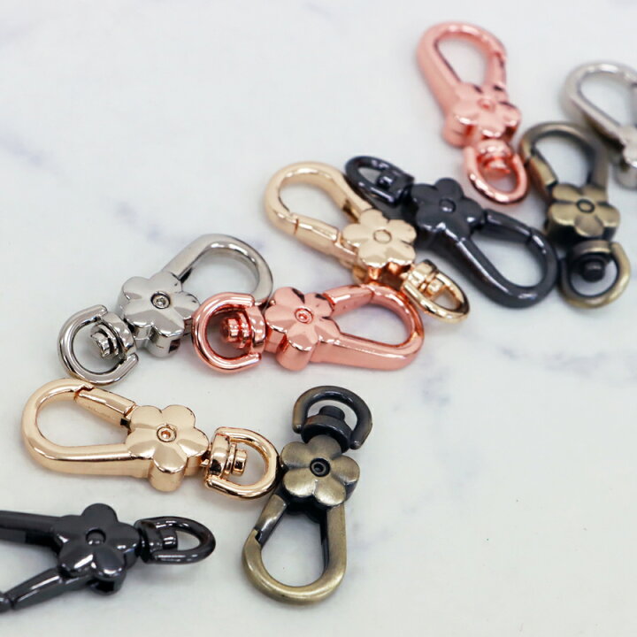楽天市場】フラワーナスカン 花形 5色 ナスカン 環 キーホルダー 金具 