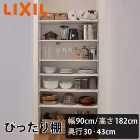 【LIXIL純正｜正規品】リクシルの可動棚 柱182cm ぴったり棚 柱182cm 可動棚 ぴったり棚 【棚板 プレシャスホワイト 棚柱クロム】可動棚 レール 収納棚 収納 棚板 おしゃれ 棚受け 壁付け 壁付け DIY 土間収納 ランドリー DIY ガチャレール【商品番号：ぴったり棚182cm】
