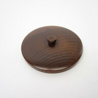 天然木ケヤキ湯呑フタ　L　内径10cm