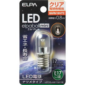 ELPA　LEDナツメ　LDT1CL−G−E17−G116│LED電球・LED蛍光灯