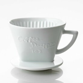 CAFEC　有田焼扇形ドリッパー102　3～5杯用　ホワイト│コーヒー用品・茶器　コーヒードリッパー・フィルター