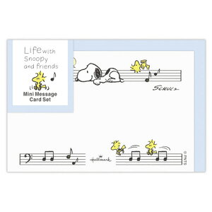 ホールマーク(Hallmark) ミニメッセージカードセット スヌーピー Life with Snoopy and Friends 830823 ブルー