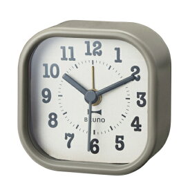 ブルーノ（BRUNO）　スクエアリトルクロック　BCA014　グレー│時計　目覚まし時計