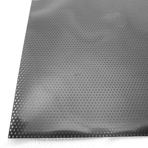 アルミパンチング板　丸型　A‐3　100×200×0.5mm　ブラック│金属材料　パンチングメタル・金網