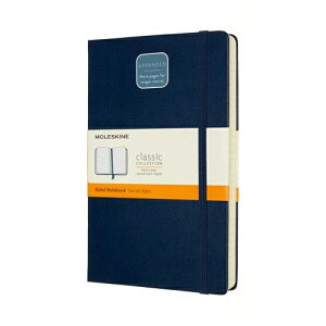 モレスキン(MOLESKINE) クラシックノートブック エクスパンデッド ハードカバー 横罫 ラージサイズ ブルー