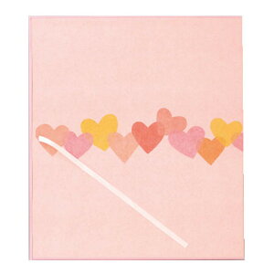 ミドリ(MIDORI) 色紙二つ折りリボンハート 33113006