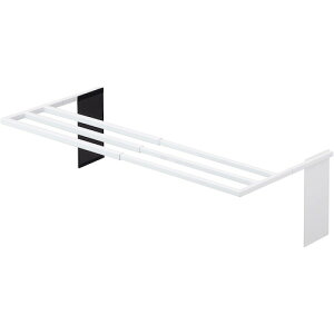 山崎実業 tower(タワー) マグネット伸縮洗濯機バスタオルハンガー 4873 ホワイト