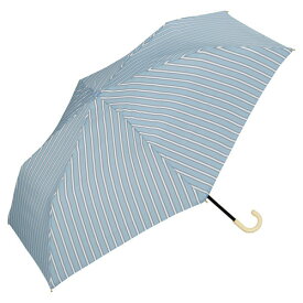 ダブリュピーシー（Wpc.）　ブライトストライプ　ミニ　9305－014－002　ブルー│傘・レインウェア・雨具　折りたたみ傘