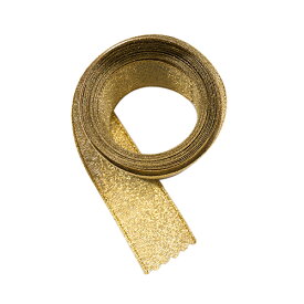 ゼットアンドケイ（Z＆K）　ダブルサテンリボン　25mm　40−694　ゴールド│ラッピング用品　リボン