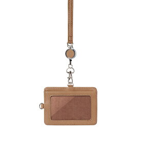 ハンズオリジナル　縦にも横にも使えるIDホルダー　ブラウン