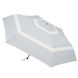 hands＋　超軽量一級遮光折りたたみ傘　60cm　グレーボーダー│傘・レインウェア・雨具　折りたたみ傘