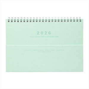【2026年1月始まり】 マークス(MARK'S) ノートブックカレンダー マグネット マンスリーブロック 26WDR-NB3-MI ミント 月曜始まり