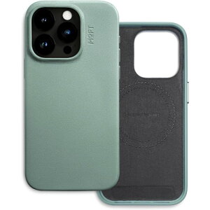 【iPhone15Pro】 モフト(MOFT) MOVAS レザーケース スモークターコイズ
