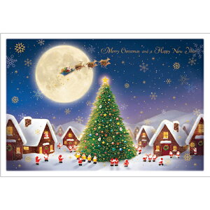 【クリスマス】 グリーティングライフ ミニサンタカード S−408