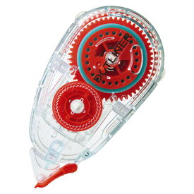 コクヨ（KOKUYO）　トランスペアレント　メカニズム（TRANSPARENT　MECHANISM）　テープのり　ドットライナー（本体・強粘着・TM）　レッド　TA-DM400-08TM-R