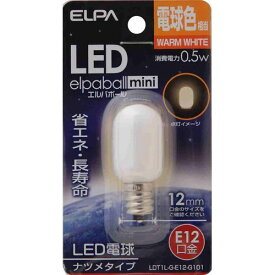 ELPA　LEDナツメE12　LDT1L−G−E12−G101│LED電球・LED蛍光灯