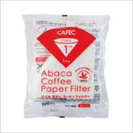 カフェック（CAFEC）　アバカ円すいフィルター　AC1−100　ホワイト　1杯用　100枚