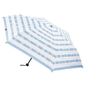 モズ×ハンズ　一級遮光　折りたたみ日傘　55cm　ボーダー／ブルー│傘・レインウェア・雨具　日傘・晴雨兼用傘