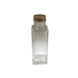 JOHフラワーグラス　ハーバリウム用ビン　角　100mL│実験用品　広口瓶・細口瓶