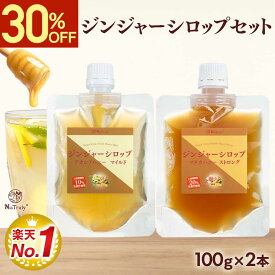 【30％OFF特別価格★9/18まで】【楽天ランキング1位】 しょうが ジンジャーシロップ マヌカハニーストロング アカシアハニーマイルド 100g×2個 お試し ジンジャーエールの素 原液 生姜シロップ 辛口 ジンジャーハニー 生姜蜂蜜 生姜湯 温活