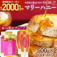 【最大2000円OFFクーポン★7/16まで】 はちみつ マリーハニー TA35+ 500g 2個セット 選べる 容器 オース…