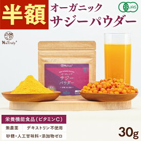 【クーポン利用で500円★11/13まで】 サジー 有機JAS認証 オーガニック サジーパウダー 30g サジー 粉末 鉄分 サジージュース 有機 無添加 100% ポリフェノール シーベリー 沙棘 睡眠 トリプトファン アミノ酸 健康 美容 女性 子供 栄養機能食品 ビタミンC