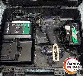★【中古品】HiKOKI コードレス インパクトドライバ 36V 本体+バッテリ1個+充電器+ケース WH36DC ハイコーキ マルチボルト【中古】