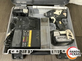 ▽日立 WH14DSL インパクトドライバー 充電器 バッテリー2個 ケース付き HITACHI【中古】