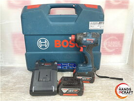 ◇【中古】ボッシュ　GDX18V-200　インパクトドライバ―　充電器　18V/4.0Ahバッテリー×2　ケース付き※やや異音あり