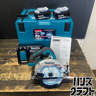 ●【送料無料】【未使用品】makita マキタ HS631DGXS 充電式マルノコ 165mm 青 バッテリ(18V/6.0Ah)×2・…