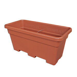 イタリア直輸入 プラスチック植木鉢 長方形 カセッタマキシ Casseta Maxi 80cm×38cm×H38cm ブラウン