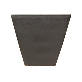 植木鉢 化粧鉢 グレーズド スクエアポット ブラック 28×28 （7046189） 送料別 通常配送