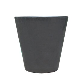 植木鉢 化粧鉢 グレーズド ラウンドポット ブラック 35×35 （7046375） 送料別 通常配送