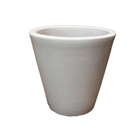 植木鉢 化粧鉢 グレーズド ラウンドポット ホワイト 21×21 （7046472） 送料別 通常配送