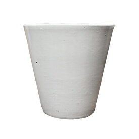 植木鉢 化粧鉢 グレーズド ラウンドポット ホワイト 28×28 （7046480） 送料別 通常配送