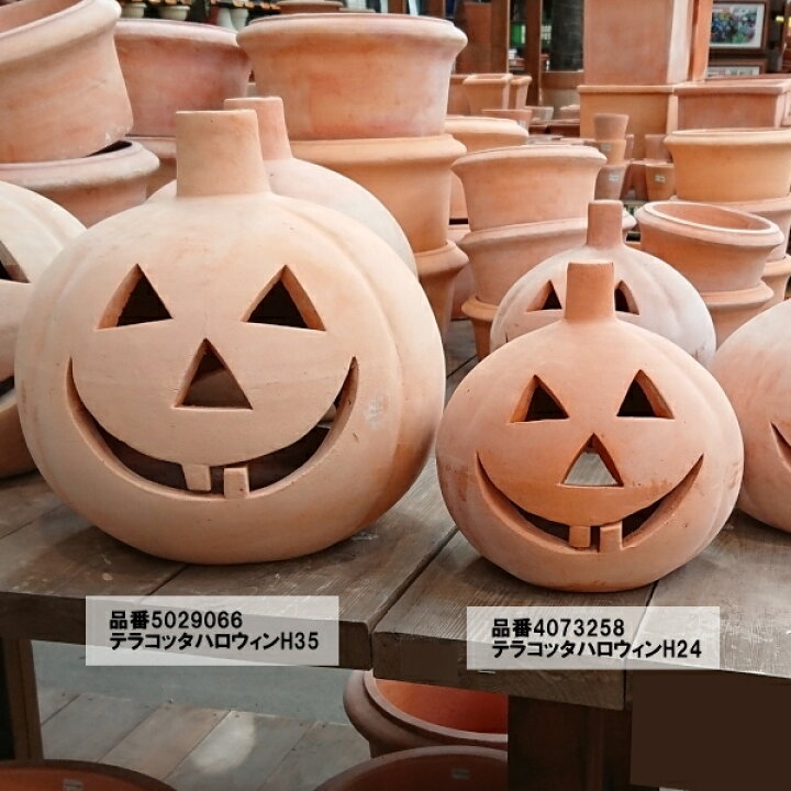 楽天市場】素焼き テラコッタオーナメント ハロウィン（パンプキン 