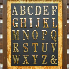 真鍮文字 ブラスレター大文字 7cm アルファベット A〜N送料別 　　※同じ商品は15個までネコポス