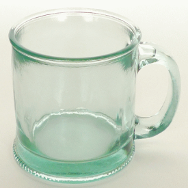 ガラスマグカップ ガラスコップ / エコガラスマグ 約350cc 無地 3100 5850185 マグ リサイクルガラス コップ送料別 ※送料は配送料金表をご確認下さい（下記は2個までの送料となります）