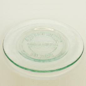 ガラス プレート 透明 / エコガラスプレート 丸 大 直径:約32cm 7472 5850290 送料別 通常配送 / ガラスプレート リサイクルガラス 皿