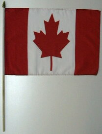 国旗 カナダ 棒付き小サイズ 旗：30cm×45cm 棒の長さ：60cm （6662366）送料別 通常配送