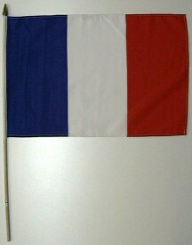 国旗 フランス 棒付き小サイズ 旗：30cm×45cm 棒の長さ：60cm （6662331）送料別 通常配送