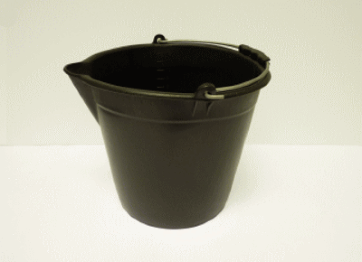 楽天市場】バケツ 左官バケツ 黒 容量：約12L 0182 （7256760）送料別