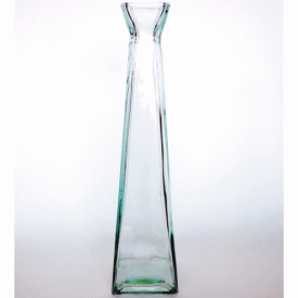 花瓶 ガラス ボトル / エコガラス花瓶 ピラミッド 大 高さ:約55cm 9022864 送料別 通常配送 / 花器 フラワーベース