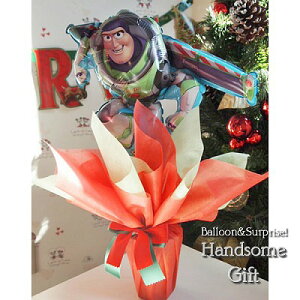 バズライトイヤー バルーン 電報 クリスマスギフト 選べるギフト 発表会 誕生日 お菓子 バスグッズ 幼児 プレゼント バルーンギフト キャラ電 ディズニー 男の子 パーティギフト あす楽 浮