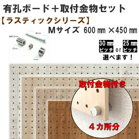Asahi 有孔ボード 取付金物セット ラスティックシリーズ Mサイズ【600mm×450mm×5.5mm×1枚】【取付金物×4セット】※色柄・ピッチをお選び頂けます。
