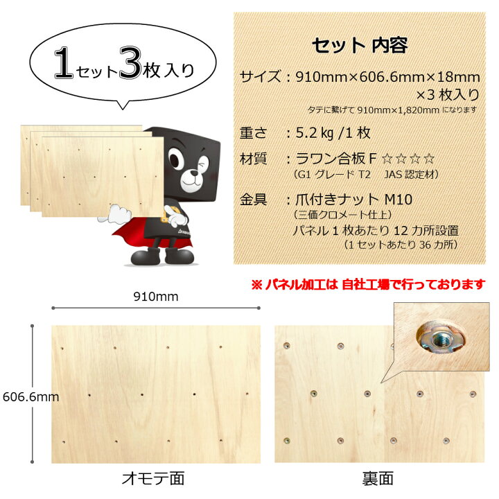 楽天市場】Asahi 壁ピタッ！ボルダリングパネル 910mm×606.6mm 